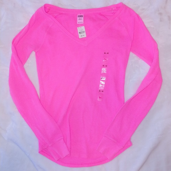PINK Victoria's Secret Tops - Victoria secret pink thermal top shirt nwt xs tee